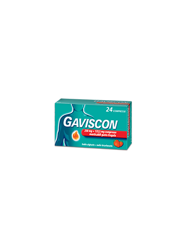 Gaviscon*24 Cpr Mast 250 Mg + 133,5 Mg Fragola