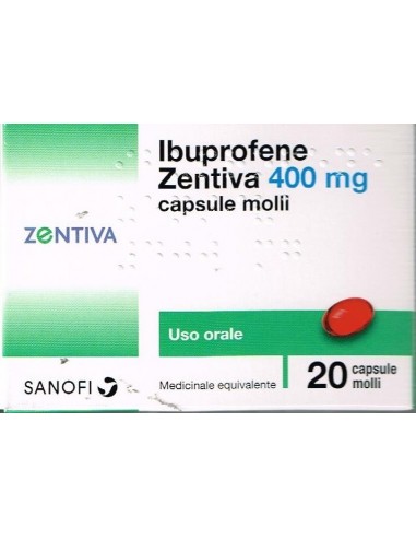 Ibuprofene (zentiva)*20 Cps Molli 400 Mg