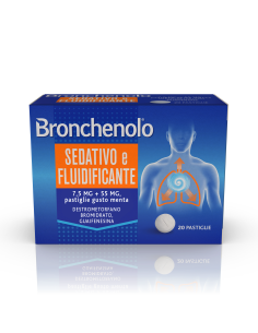 Bronchenolo Sedativo E Fluidificante*20 Pastiglie 7,5 Mg + 55 Mg Menta