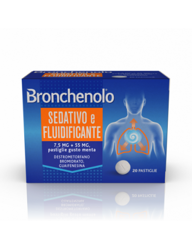 Bronchenolo Sedativo E Fluidificante*20 Pastiglie 7,5 Mg + 55 Mg Menta
