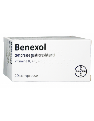 Benexol*20 Cpr Gastrores 250 Mg + 250 Mg + 500 Mcg Flacone